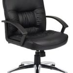 Boss Executive Conference Chair - Black Leather Plus - B7306