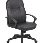 Boss Black Leather Plus Office Chairs B8106