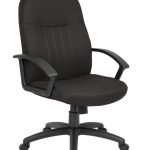 Boss Mid Back Fabric Managers Chair In Black B8306
