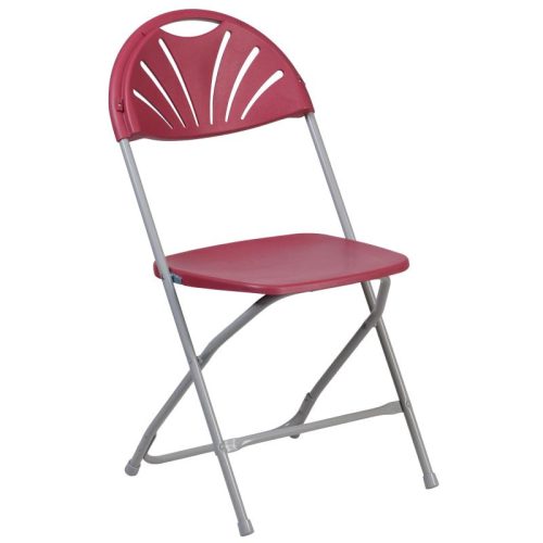 Hercules Series  Black Plastic Fan Folding Chair - Product Photo 2