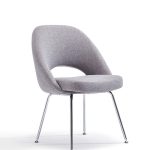 Melanie Armless Side Chair Gray Fabric by Woodstock