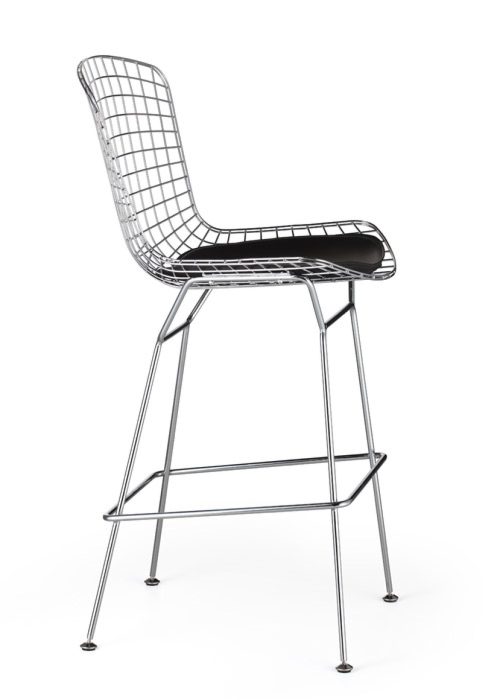 The Who High Stool Polished and Chrome Wire Frame by Woodstock